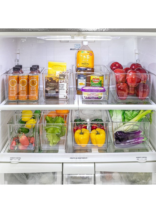 Sorbus Large Clear Plastic Storage Bins for Shelves, Clothes, with Handle - Clear Storage Bins, Drawer, Shelf, Closet, Pantry, Fridge, Freezer Organizer Bins, Closet Organizers and Storage (8 pack) - Image 4