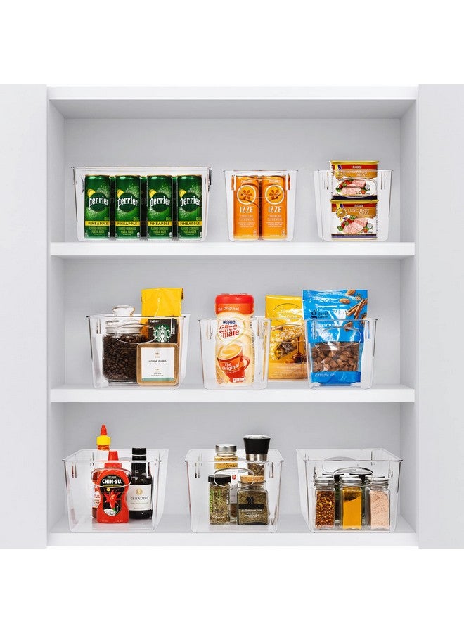 Sorbus Large Clear Plastic Storage Bins for Shelves, Clothes, with Handle - Clear Storage Bins, Drawer, Shelf, Closet, Pantry, Fridge, Freezer Organizer Bins, Closet Organizers and Storage (8 pack) - Image 5