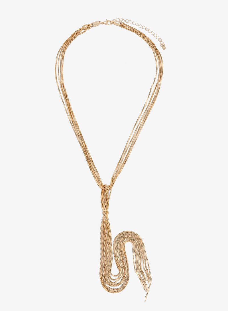 ELLA Gold Layered Necklace Drop Down - Image 1