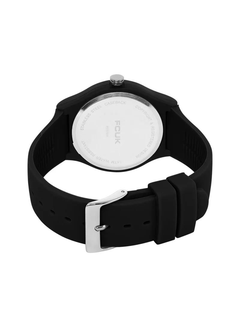French Connection French Connection Men's Analog Watch With Black Silicone Strap 40 mm