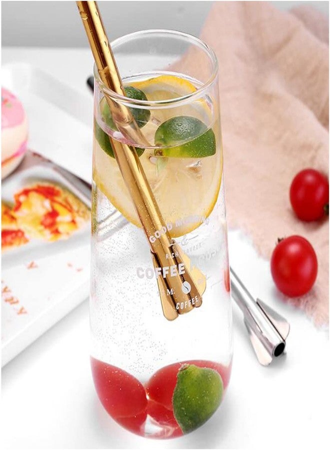 Hoshen 4 Piece Set of 9 Inch Stainless Steel Stirring Straws, Metal Thick Drinking Straw Straws with Spiral Tip Straws for Shakes, Smoothies, Beverages（Black） - Image 3