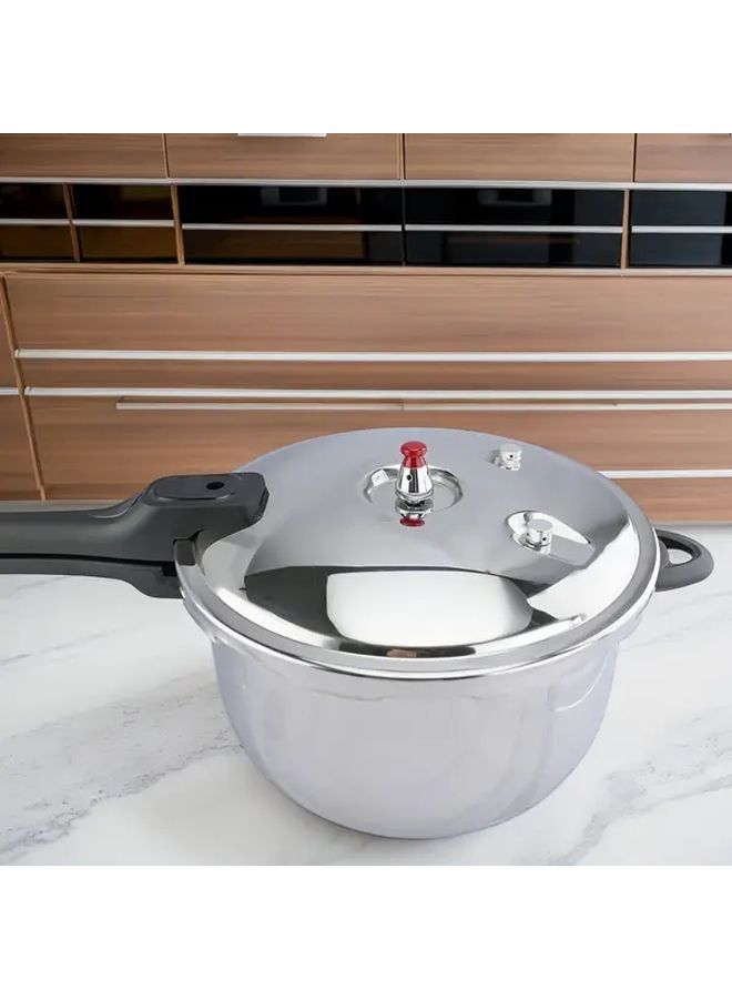 1.06 Gal 7.09 Inch Double Bottom Extra Thick Quick Cook Pot Pressure Cooker Fast Boiling Pot High Quality Base Wide Mouth Design Safety Lock Lid Cool Touch Handles Triple Layer Heat Ring Works Gas Induction Stoves - Image 5