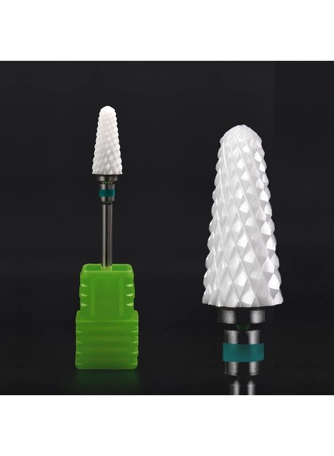 KADS 8 Pcs Ceramic Nail Drill Bits Set and 16 Holes Nail Drill Bits Holder Display Milling Cutters for Electric Manicure Drill Machine - Image 5