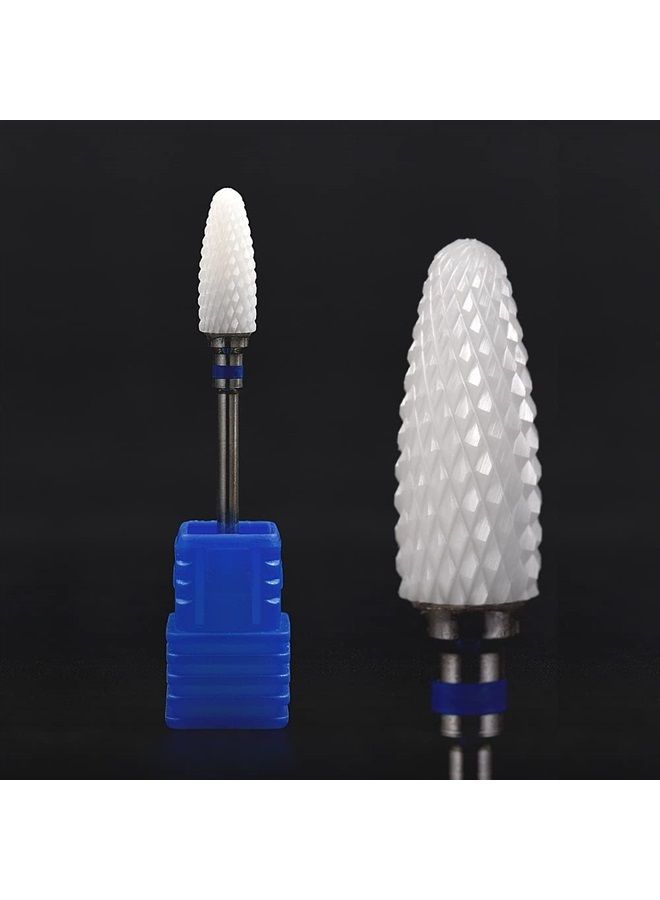 KADS 8 Pcs Ceramic Nail Drill Bits Set and 16 Holes Nail Drill Bits Holder Display Milling Cutters for Electric Manicure Drill Machine - Image 3