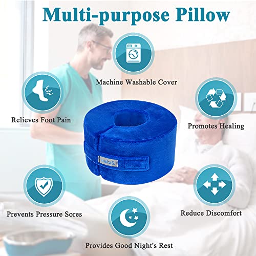 Zelen Heel Protector for Pressure Sores Foot Elevation Pillow Ankle Protector Wedge Heel Protector Cushion for Bed Sores Foot Support Pillow for Sleeping Ulcer Elevated Foam (Medium, 1 PCS) - Image 4