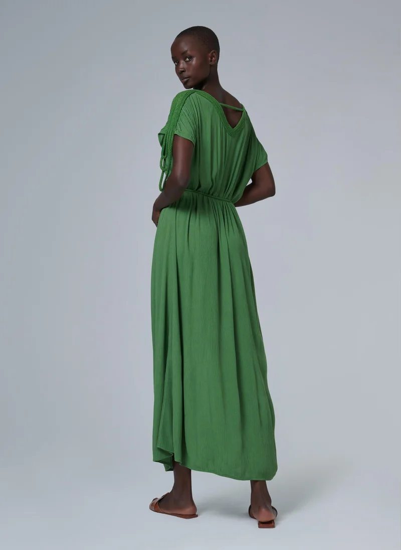 ليم Braided Cord Detail Kaftan