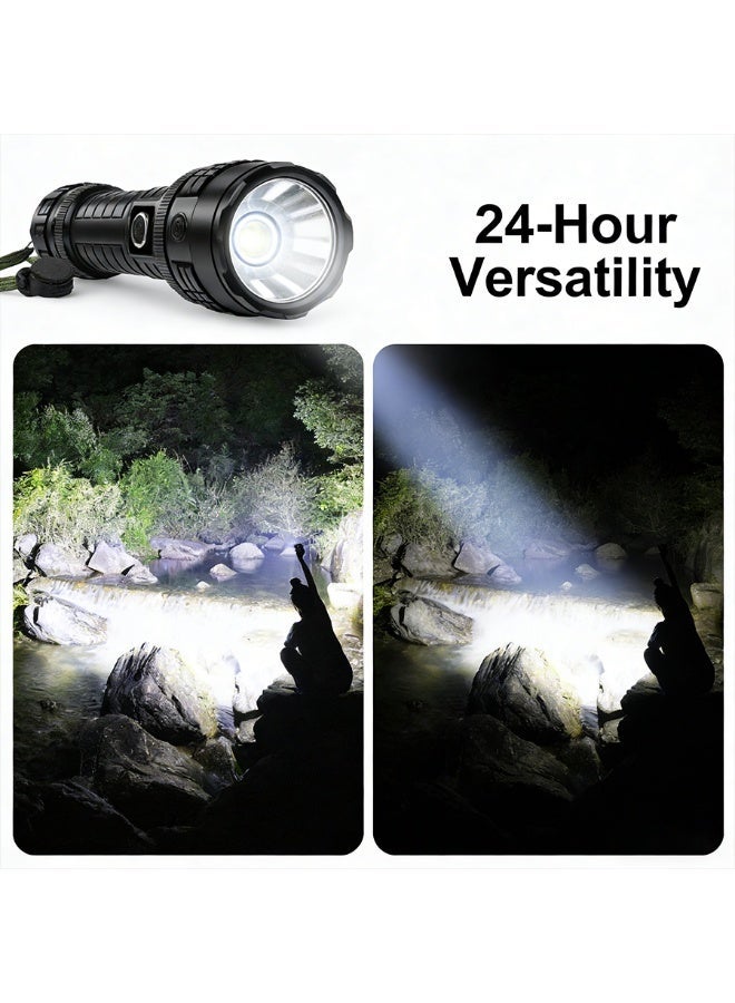 POWER Rechargeable High Lumen Flashlight Super Bright 250,000 Lumens White Laser LED High Power Tactical Brightest Flashlight Handheld Emergency Flashlight for Camping Hiking - Image 2