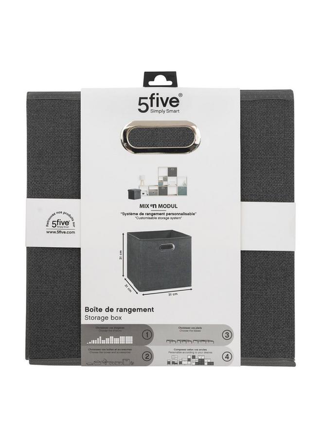 Five Simply Smart Polypropylene and Metal Foldable Storage Box Dark Heather Grey 31 x 31cm 138885D - Image 3