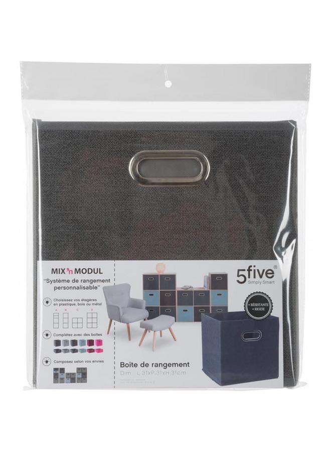 Five Simply Smart Polypropylene and Metal Foldable Storage Box Dark Heather Grey 31 x 31cm 138885D - Image 2