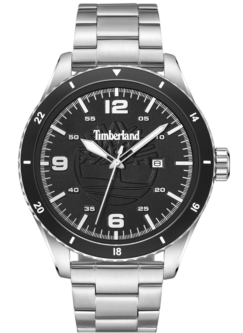 Timberland Ashmont Men's Watch 46mm Analog Black Dial Silver Stainless Steel Strap