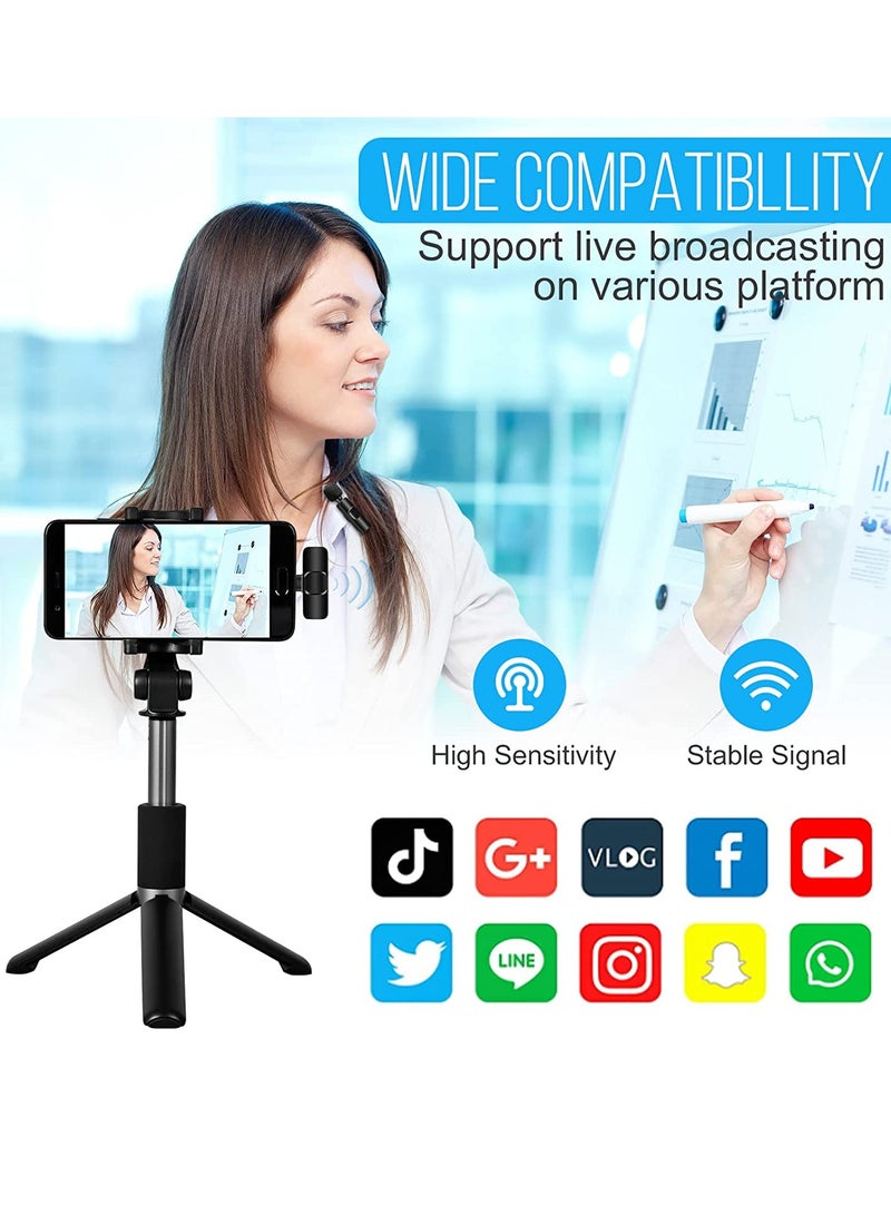 DUSALA Wireless Lavalier Microphone for iPhone Plug-Play Youtubers Facebook Live Stream Vloggers Interview Video Recording Noise Reduction Auto-syncs Clip-on Lapel Mic - Image 3