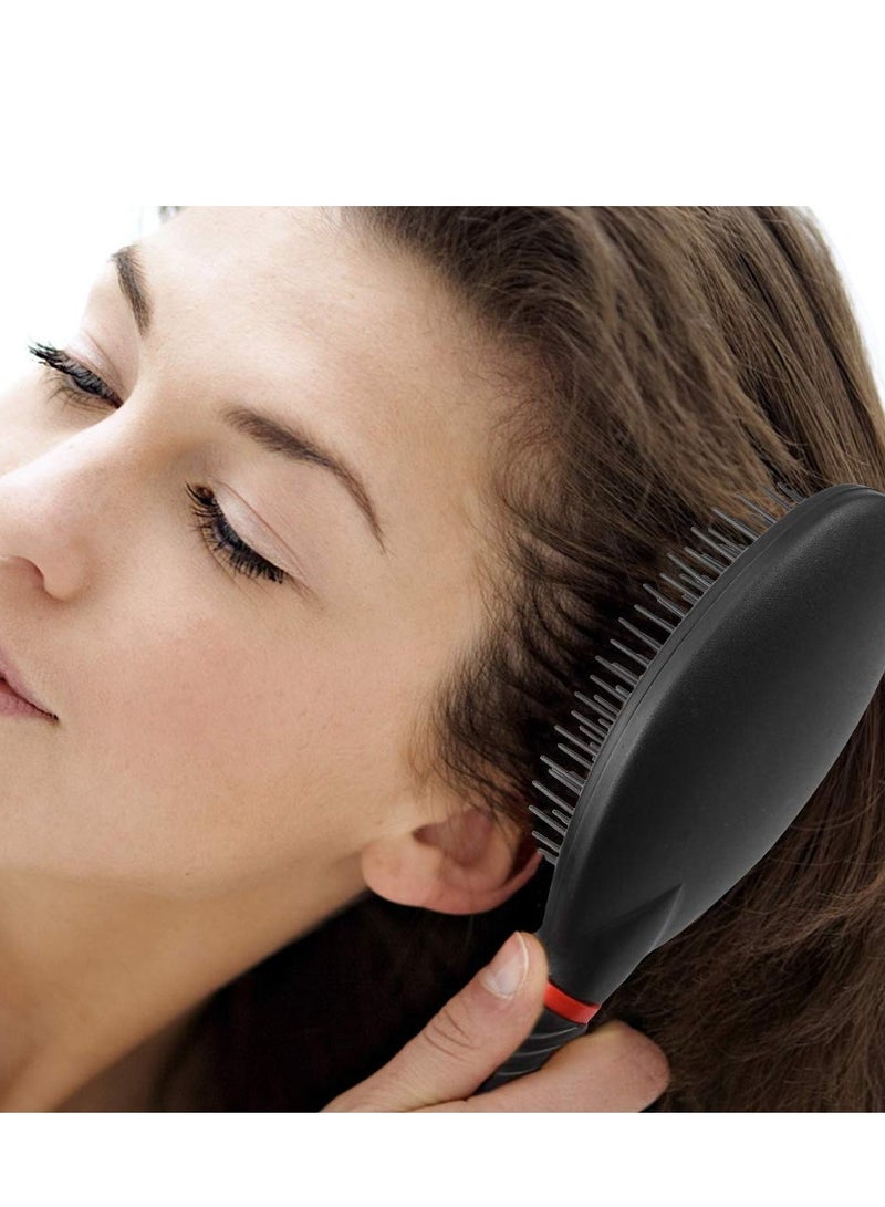 Generic Set of 5 Hair Combs Professional Portable Multifunctional Salon Cutting Brushes Sets Hairdressing Tool Mirror and Holder Stand Dressing Comb Kits for Women and Men Wet Dry Curly Styling Red/Black  - Image 5