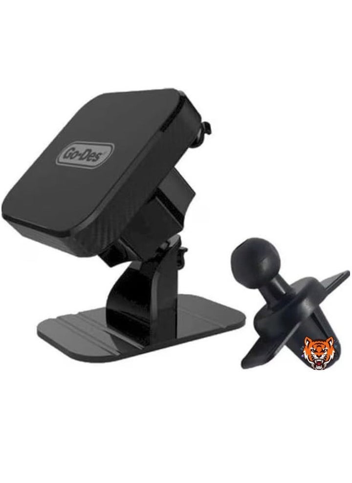 TIGER "2-in-1 Magnetic Car Phone Holder – Universal Dashboard & Air Vent Mount for iPhone, Android & More" - Image 1