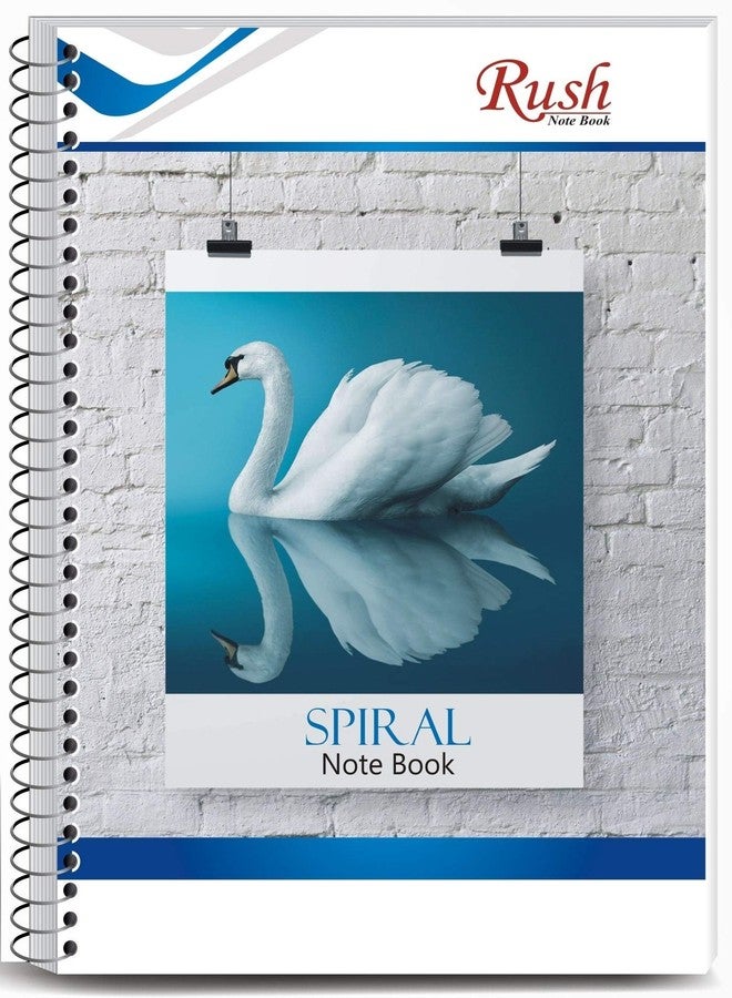 Rush Note Books 400 Pages A4 Spiral Notebook Ruled (Pack of 3) - Single Line Ruled Spiral Register Notebook, Multicolor (RSPA4-400-3) - Image 1