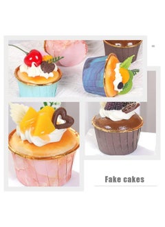 KASTWAVE Simulation Cupcake, Delicate Realistic Artificial Mini Cupcake Models, Fake Cake Dessert Props, for Photography Props Kitchen Home Decoration Display, 6Pcs  - Image 4