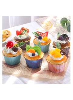 KASTWAVE Simulation Cupcake, Delicate Realistic Artificial Mini Cupcake Models, Fake Cake Dessert Props, for Photography Props Kitchen Home Decoration Display, 6Pcs  - Image 3
