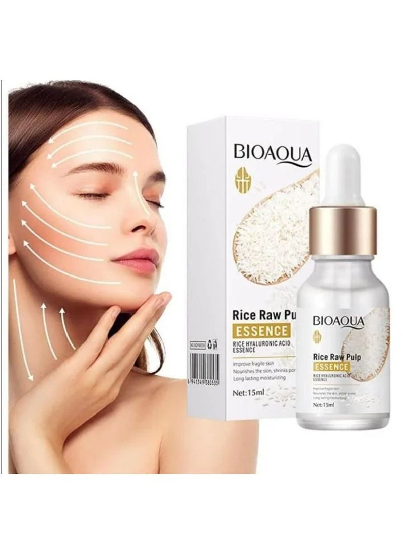BIOAQUA - Rice Raw Pulp Essence Improving Roughness and Dullness Shrinki 15ml - Image 1