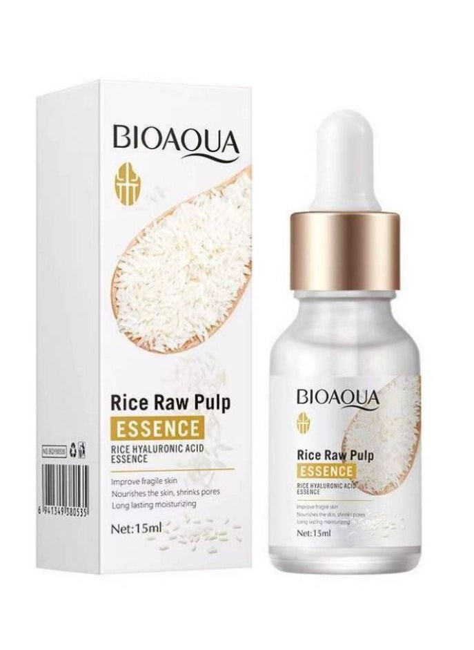 BIOAQUA - Rice Raw Pulp Essence Improving Roughness and Dullness Shrinki 15ml - Image 1