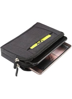 Multipurpose Horizontal Belt Case 2 Compartments Zipper For Thl T6 Pro Black 16 5X 9Cm