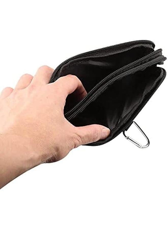 erorex - Multipurpose Horizontal Belt Case 2 Compartments Zipper For Thl T6 Pro Black 16 5X 9Cm - Image 1