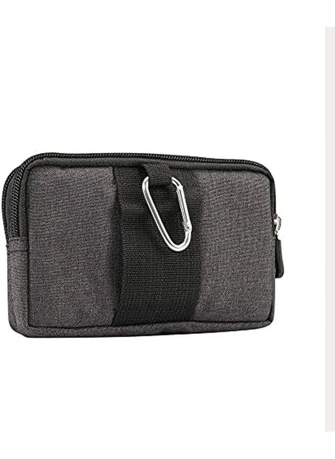 erorex - Multipurpose Horizontal Belt Case 2 Compartments Zipper For Thl T6 Pro Black 16 5X 9Cm - Image 1