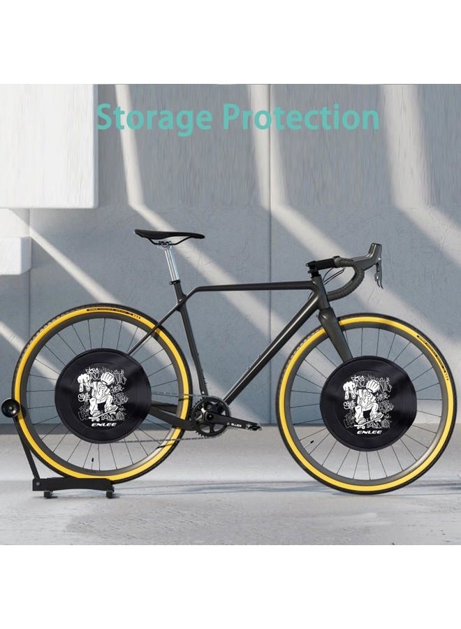 ENLEE 1PC Bicycle Disc Brake Protective Cover, Skull Mountain/Road/Gravel Bike Disc Brake Neoprene Protective Covers, Suitable for Overspray Damage & Safe Transport, Diameter: 320mm, Water Resistant - Image 4