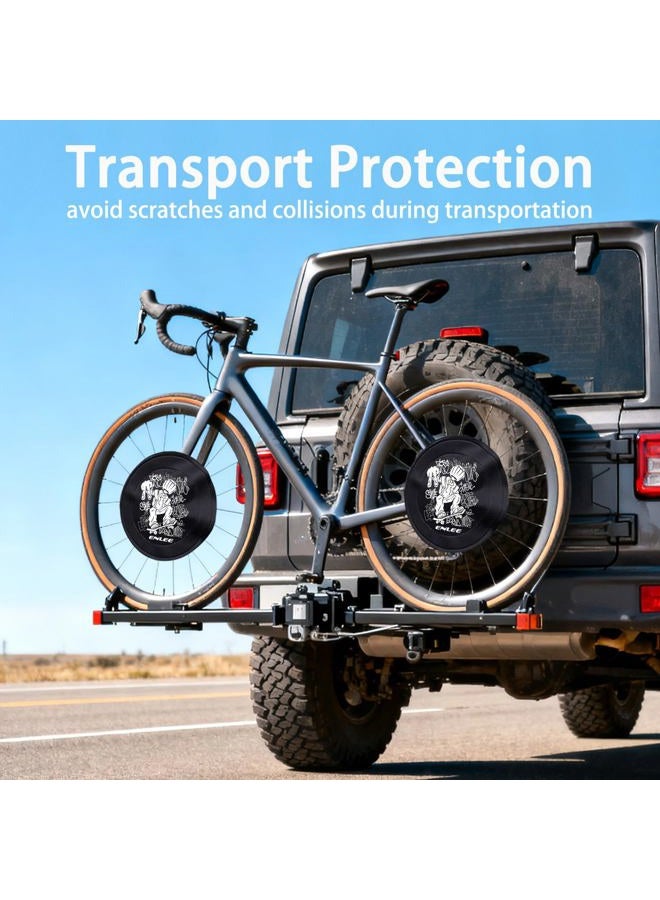 ENLEE 1PC Bicycle Disc Brake Protective Cover, Skull Mountain/Road/Gravel Bike Disc Brake Neoprene Protective Covers, Suitable for Overspray Damage & Safe Transport, Diameter: 320mm, Water Resistant - Image 3
