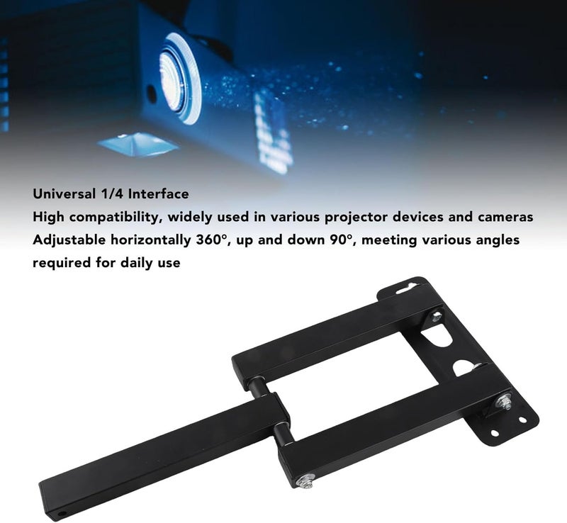 Projector Wall Mount Foldable Adjustable Universal 1/4 Interface Bracket 20-40cm for Home Office - Image 2