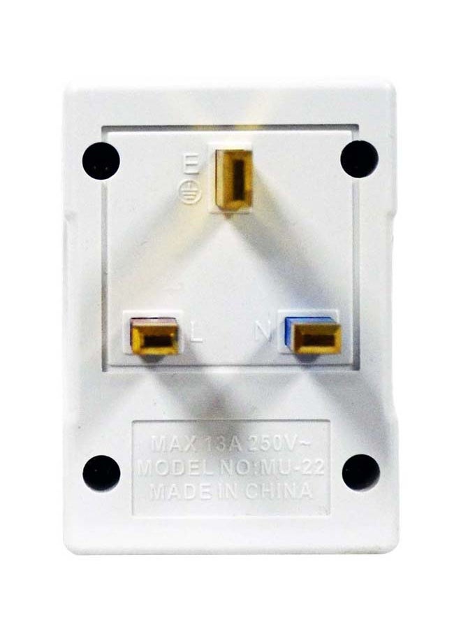 KADRIS ESMA Approved 3Way Universal Plug Multi Adapter, MU-22-1 Fused Adapter with neon indicator light  - Image 3