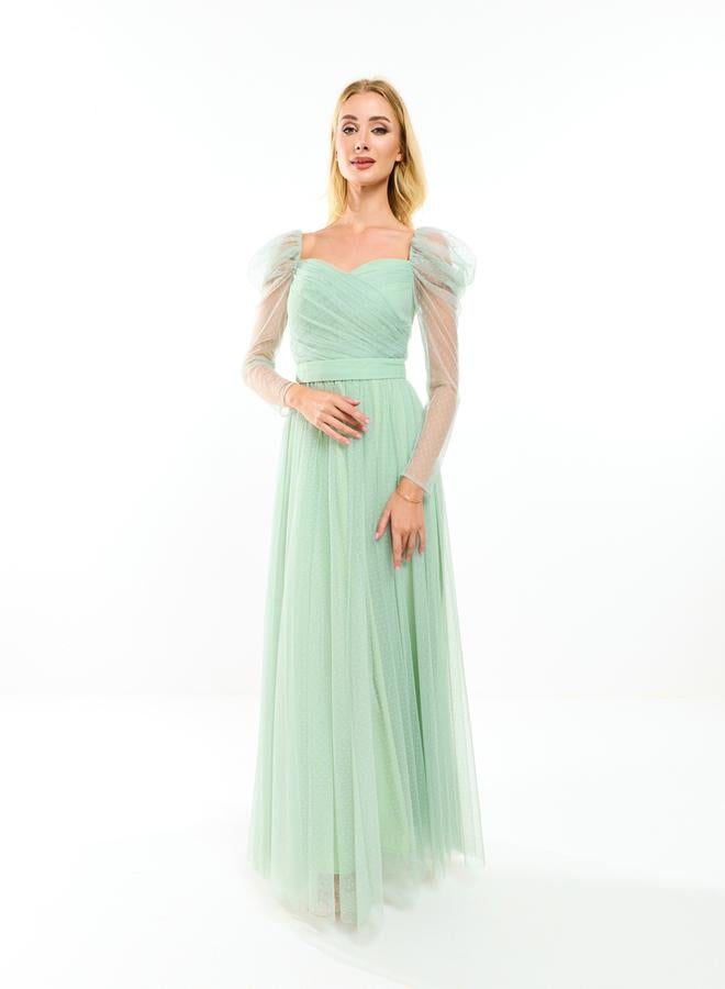 House of Moda Mint Tulle Gown Dress - Image 1