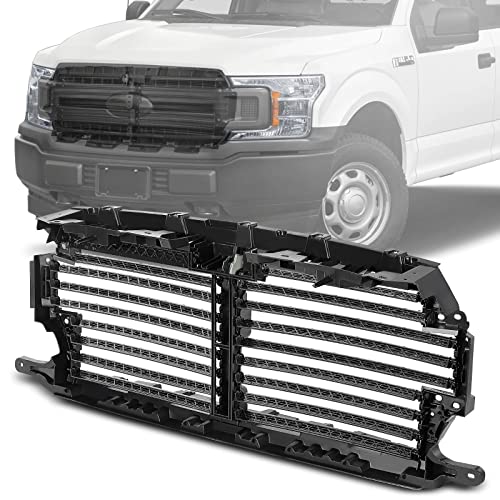 A-Premium Front Upper Radiator Grille, Air Shutter with Actuator Motor Assembly, Compatible with Ford F150 2018 2019 2020, Replacement for JL3Z8475D JL3Z8475-D - Image 1