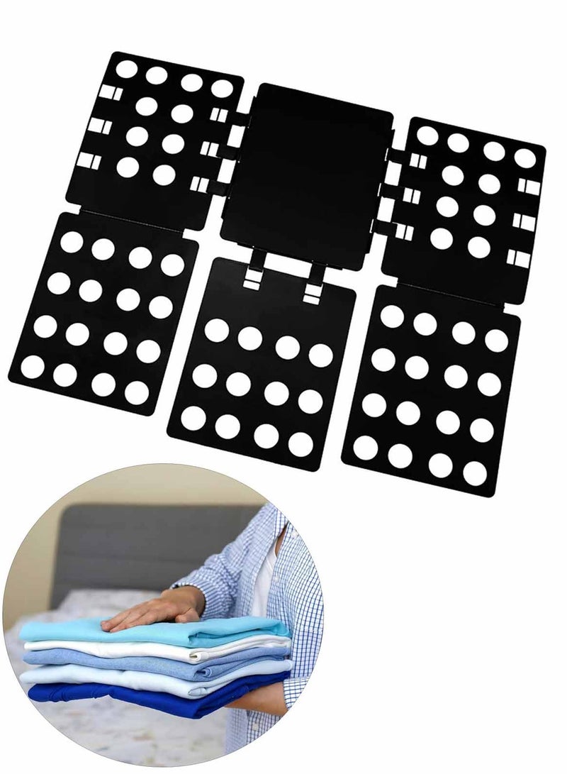 Shirt Folding Board PP Plastic T-shirt Clothes Folder Board, Black - Image 1