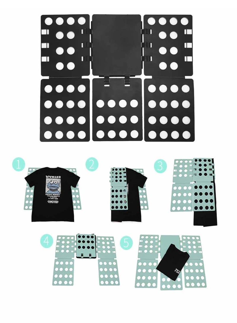 Shirt Folding Board PP Plastic T-shirt Clothes Folder Board, Black - Image 2