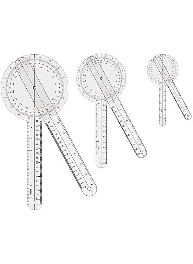 Generic Goniometer Set 2-3 Pieces 12, 8, 6/ 360 Degree  - Image 1