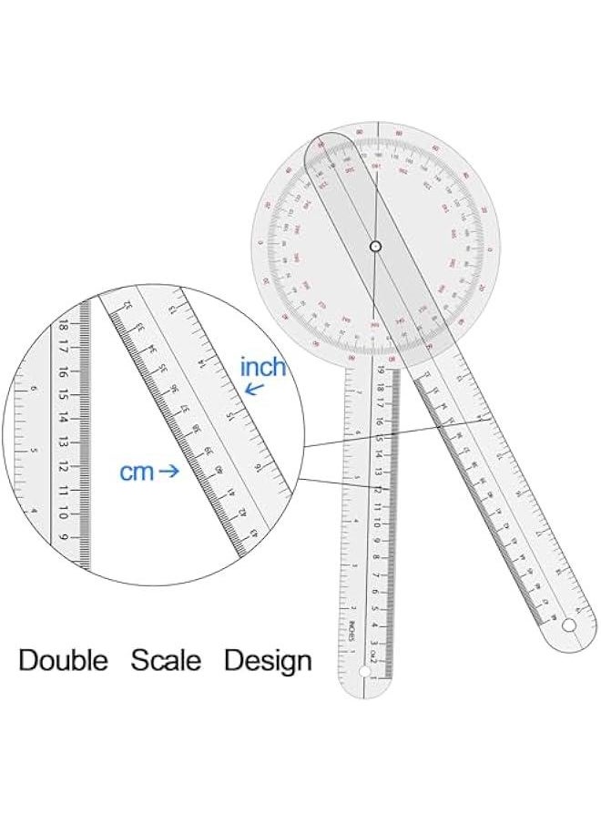 Generic Goniometer Set 2-3 Pieces 12, 8, 6/ 360 Degree  - Image 2