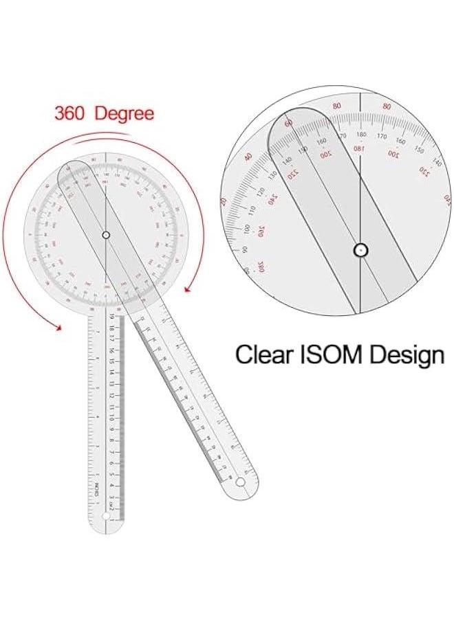 Generic Goniometer Set 2-3 Pieces 12, 8, 6/ 360 Degree  - Image 4