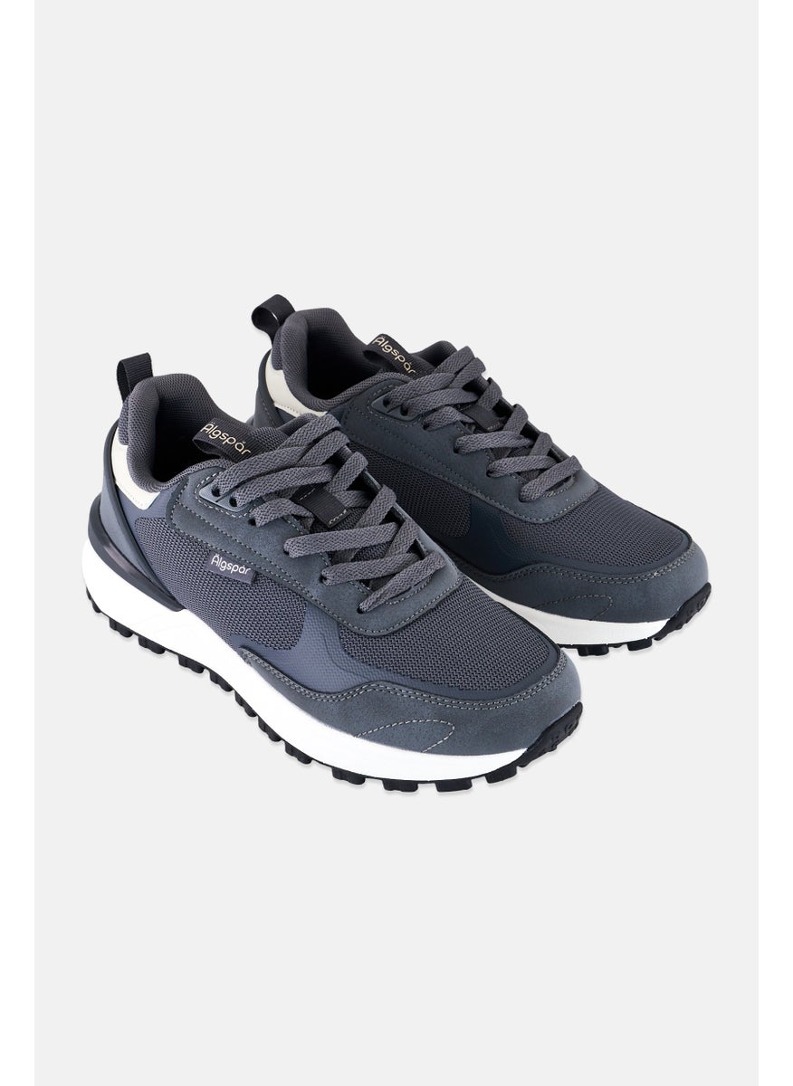 Algspar Men Lace Up Casual Shoes, Grey  - Image 1