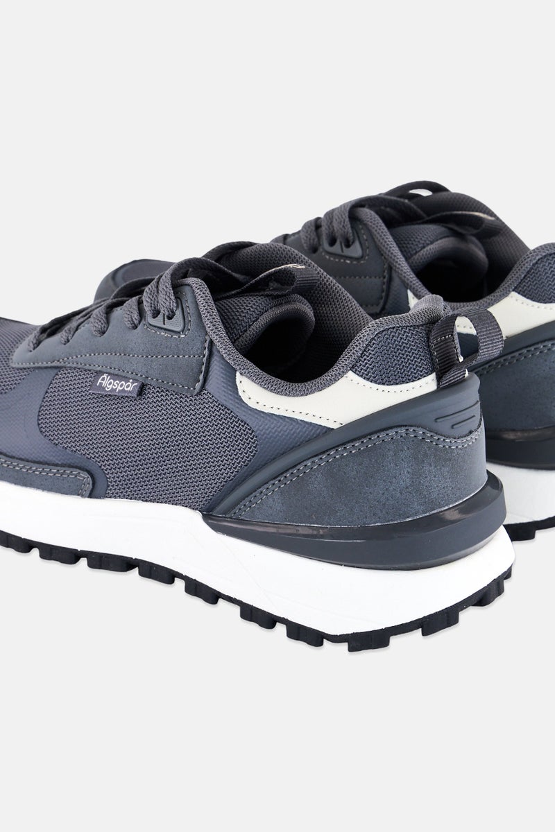 Algspar Men Lace Up Casual Shoes, Grey - Image 2