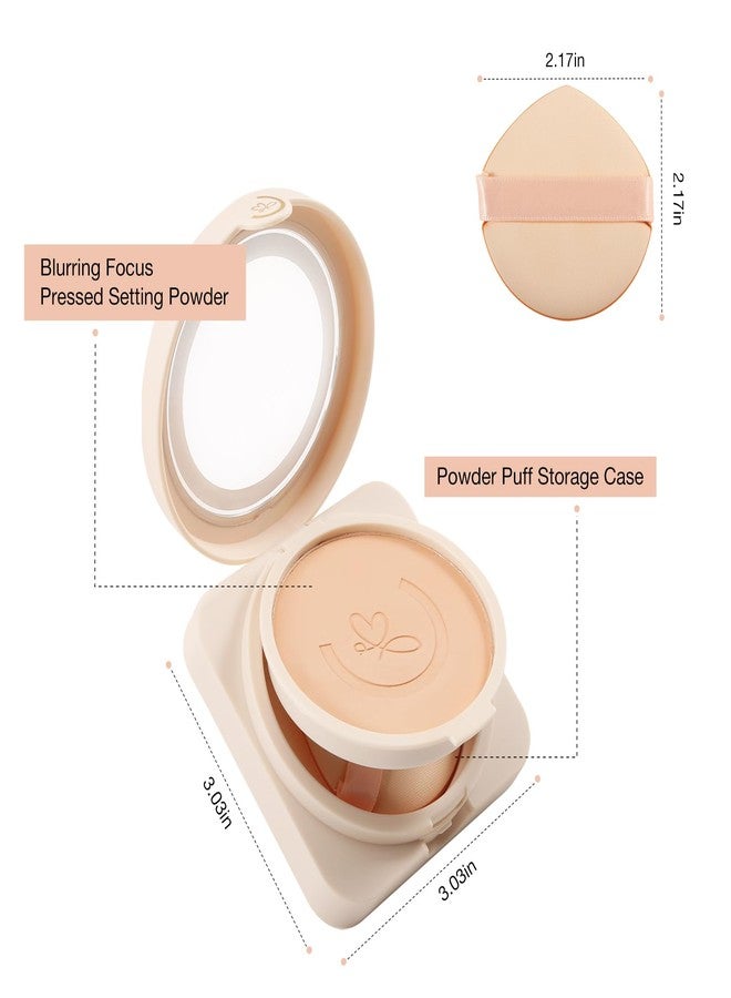 GEUUFEA Matte Pressed Powder, Wet & Dry Concealer Foundation, Oil Control Flawless Setting Powder, Portable Face Makeup Compact with Puff Applicator - Image 4