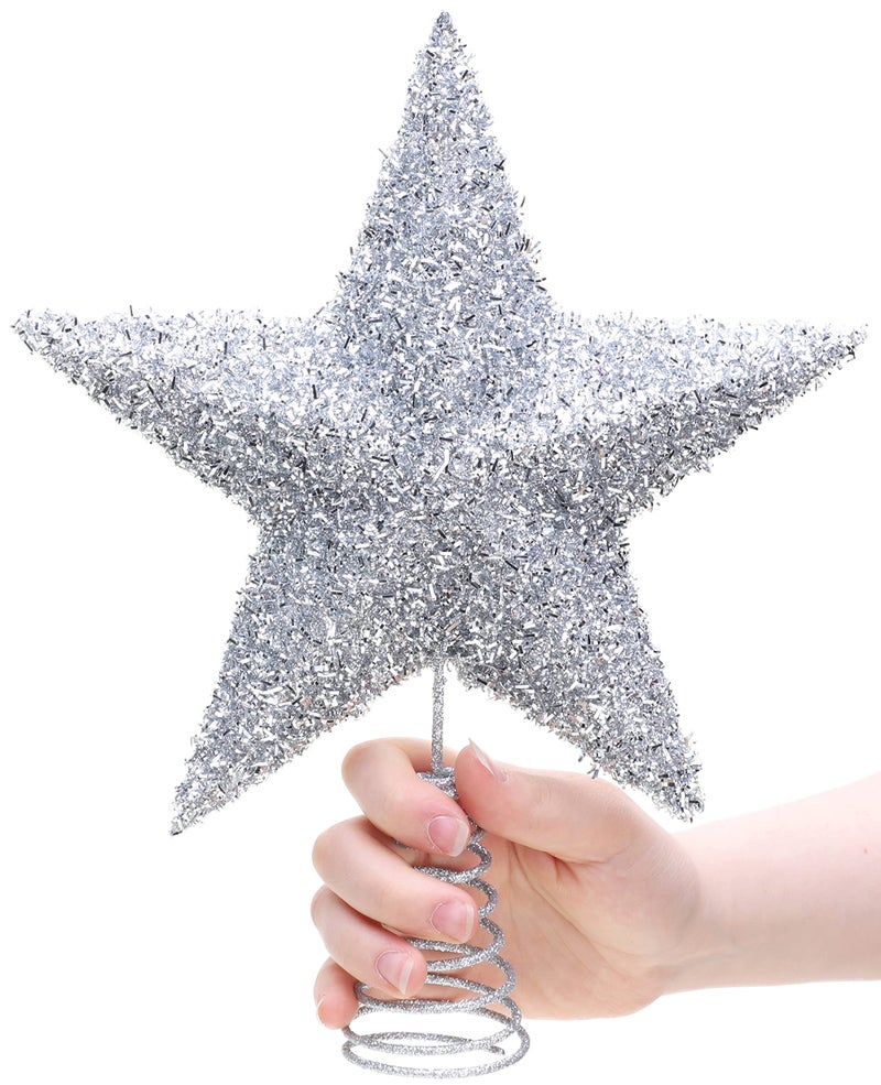 Christmas Concepts® 11 '' Sparkling Tree Top Star - Luxurious Christmas Decorations (Silver) - Image 3