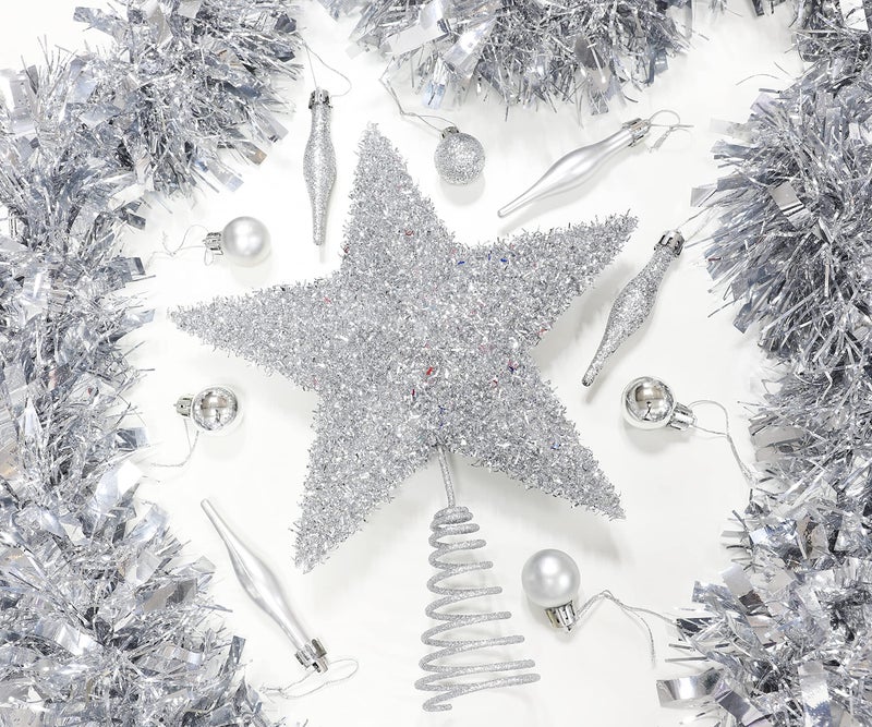 Christmas Concepts® 11 '' Sparkling Tree Top Star - Luxurious Christmas Decorations (Silver) - Image 2