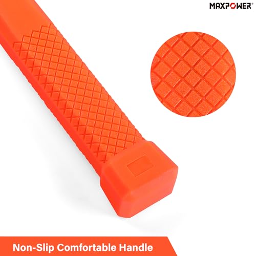 Maxpower مطرقة ماكس باور المضادة للارتداد، 5 رطل مطرقة مضادة للارتداد بمقبض مزخرف، مقاومة للشرر والارتداد - برتقالي - Image 4