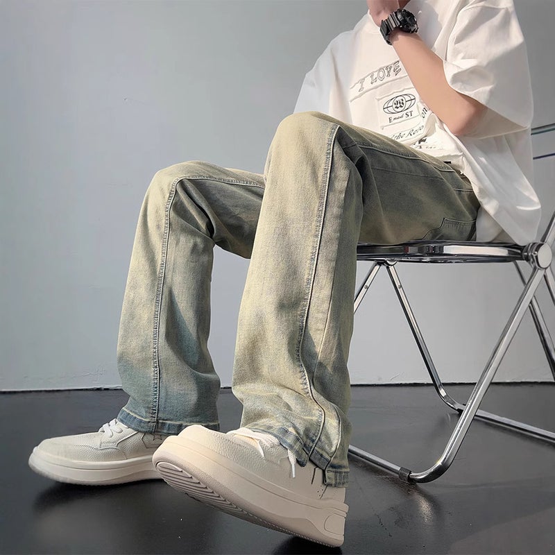 American Retro Jeans Men'S Autumn Casual Pants Trendy Brand Boys American High Street Pants All-Match Straight Pants Trendy - Image 2