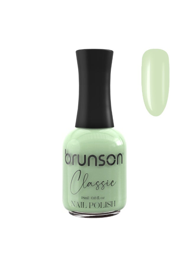 Brunson Classic Nail Polish 18ml Fast Dry Nail Lacquer Nail Harderner Normal Polish Glossy Gel Effect Quick Air Dry Long-Lasting Natural Nail Enamel Salon Quality Manicure Pedicure Regular Polish - Image 1