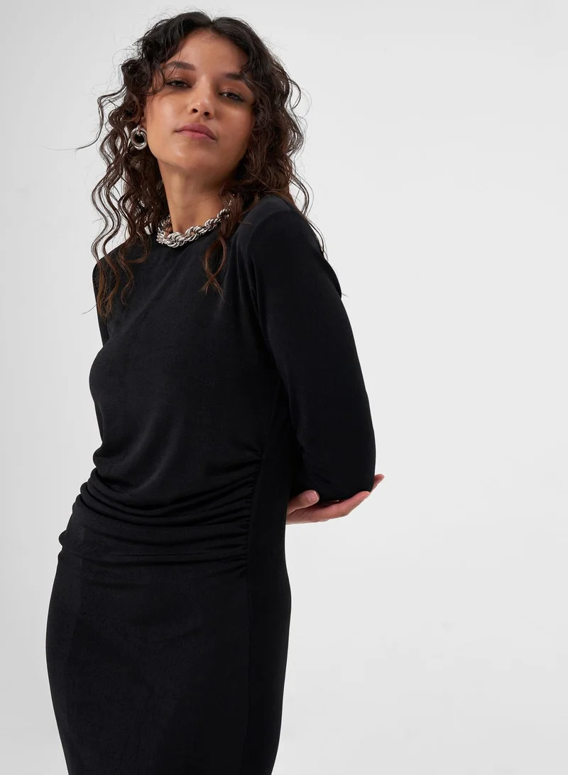 MIZALLE Gathered Velvet Dress