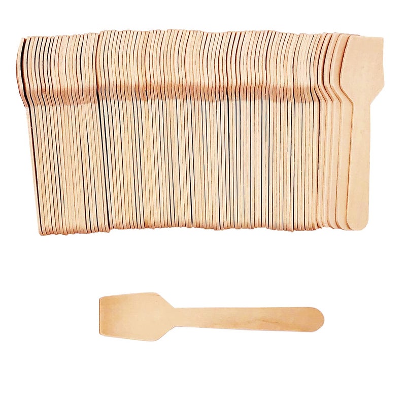 Mini Wooden Spoons4inch 200pcs Disposable Wooden Ice Cream Dessert SpoonsBiodegradable Compostable Birchwood