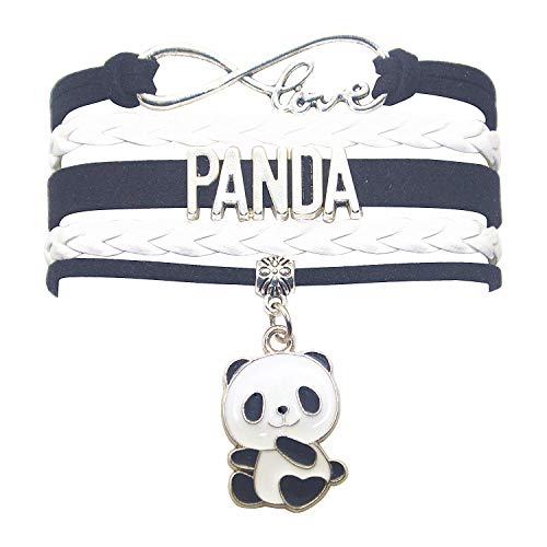 HCChanshi Panda Charm Bracelet - Infinity Love Design For Women Men Adult Panda Fans and Lovers (Black and White) - Image 1