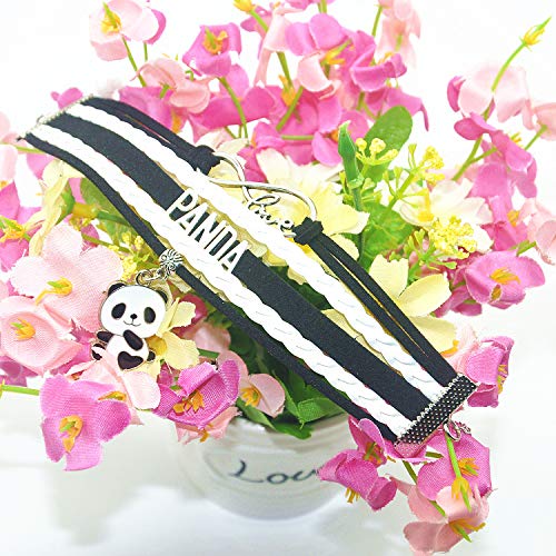 HCChanshi Panda Charm Bracelet - Infinity Love Design For Women Men Adult Panda Fans and Lovers (Black and White) - Image 5