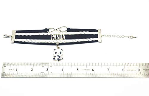 HCChanshi Panda Charm Bracelet - Infinity Love Design For Women Men Adult Panda Fans and Lovers (Black and White) - Image 3