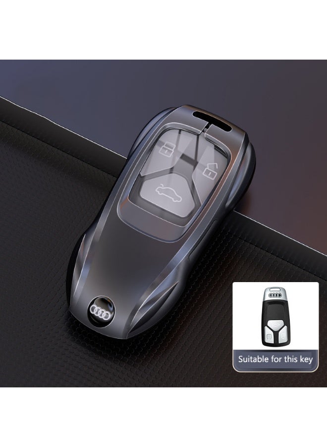 Audi Luxury car key shell suitable for 2025 Audi A4L2024 Q5L/A3/A5/Q7/A8/A7L high-end metal car key shell case - Image 1